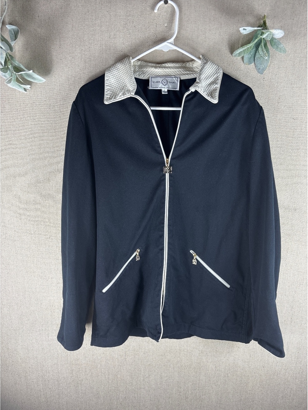 St. John Sport by Marie Gray > Navy Collared Jacket Small